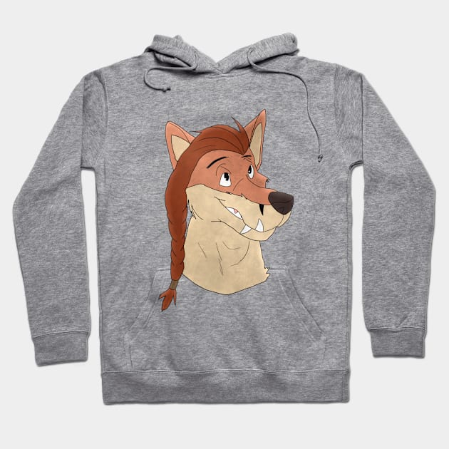 Anthro fox face Hoodie by Veleno